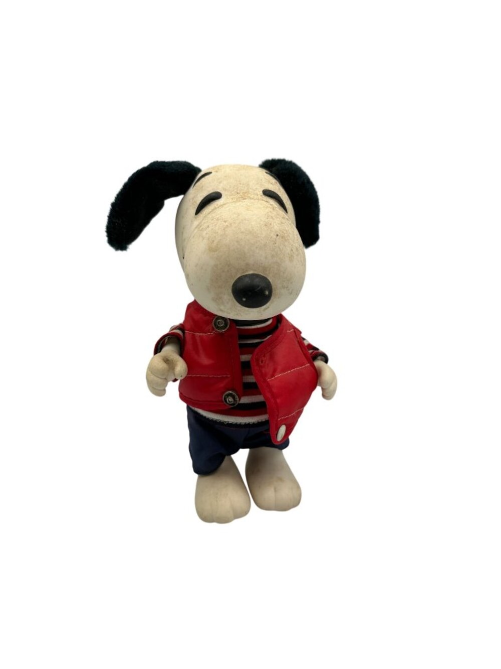 Vintage Snoopy Figure Collectible 1966 United Feature Syndicate Korea Red Vest